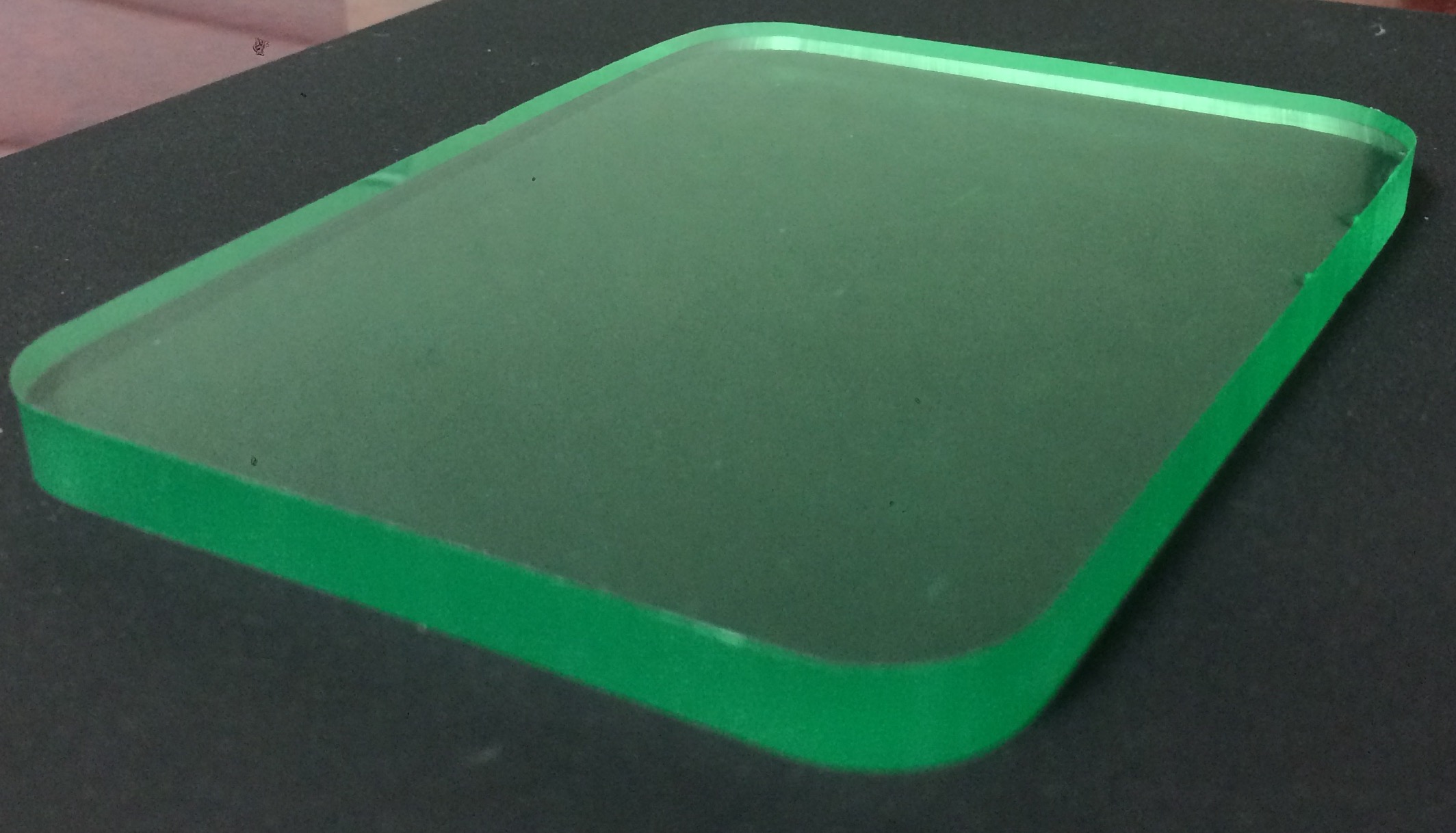 ビニ板　グリーン透明　6.0ミリ厚