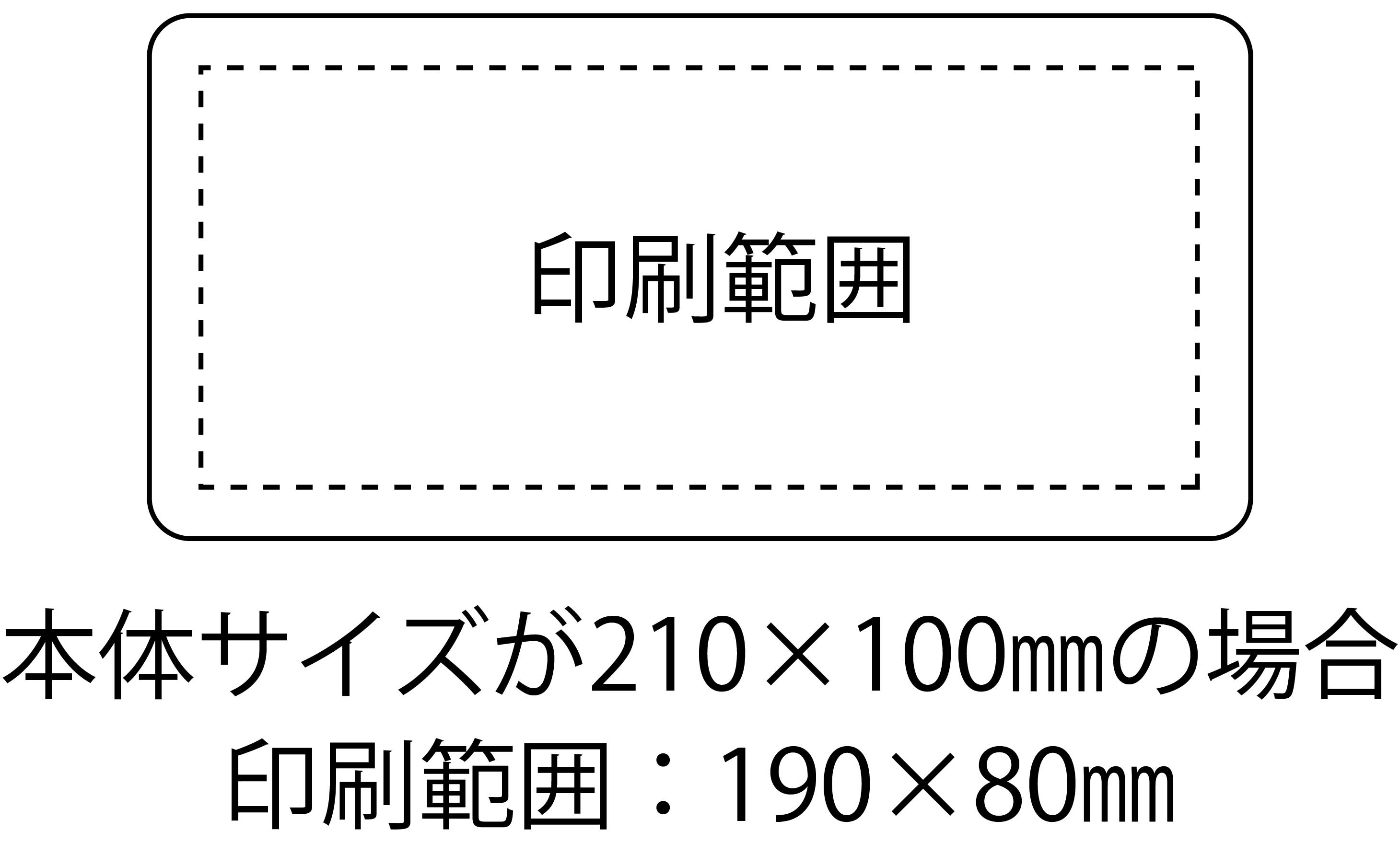 ホースマン捺印マット　印刷範囲