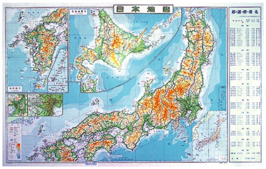 日本地図　学習デスクマット