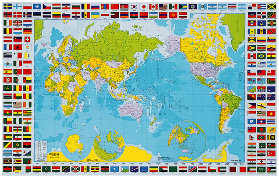 世界地図　学習デスクマット